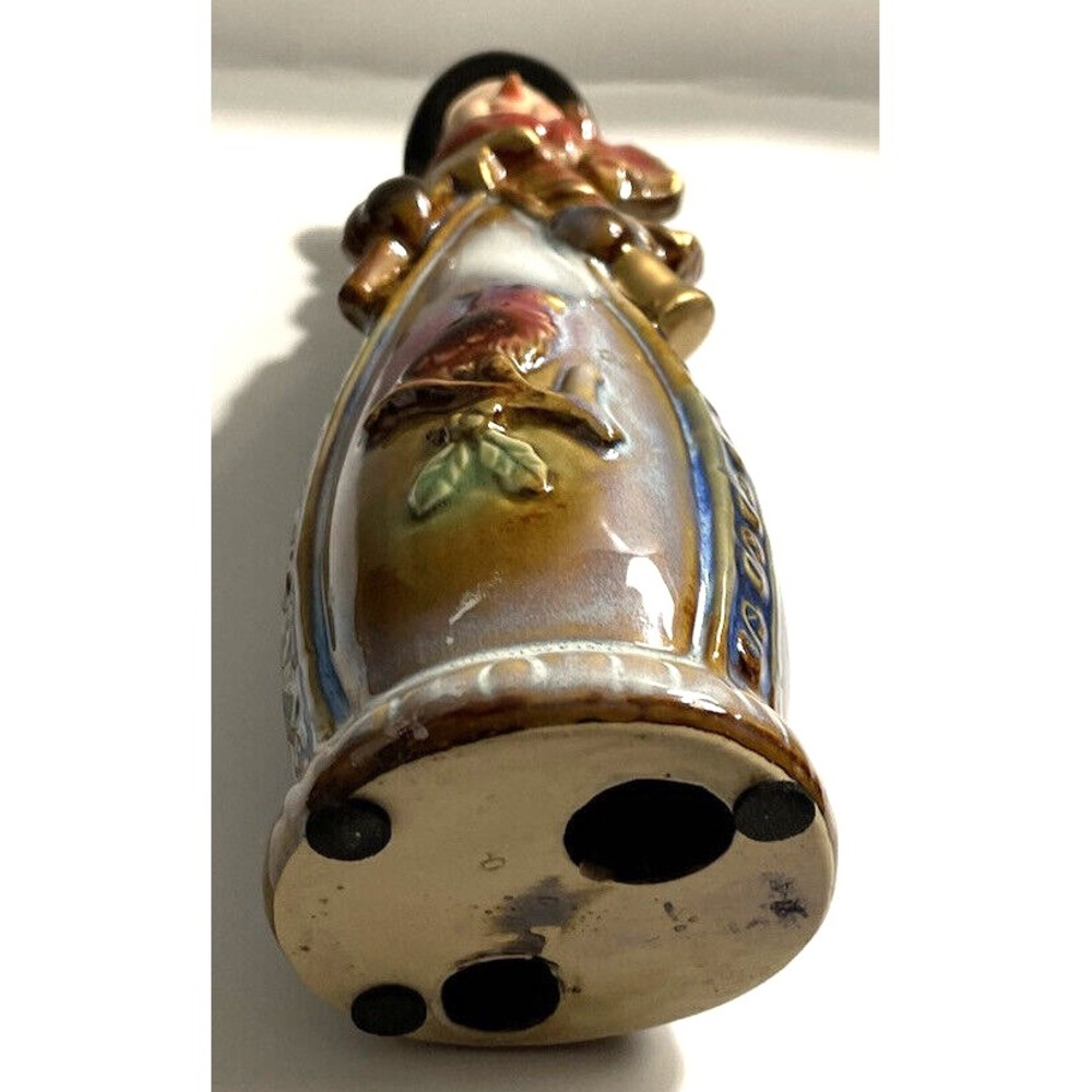 Slim Stoneware Snowman with Top Hat Scarf Lantern with Bell at Hand and Star - Picture 6 of 6